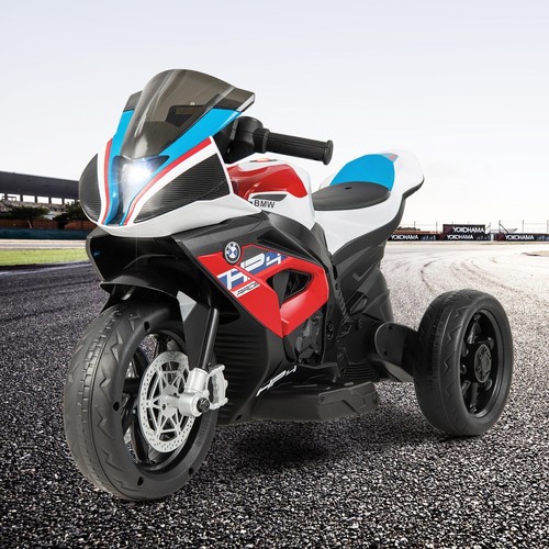 Kids ride motorcycle - on,